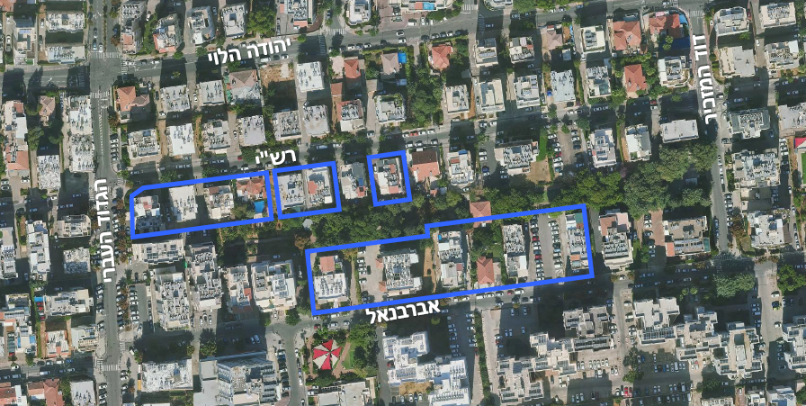 אזור התוכנית במרכז ראשון לציון (סימפלקס)