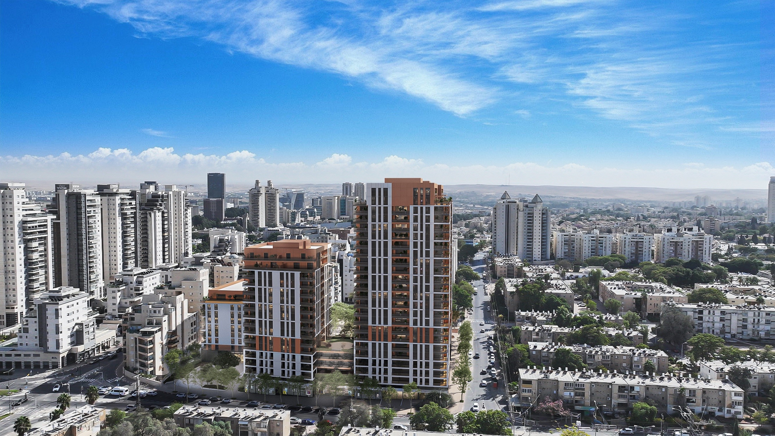 הדמיית הפרויקט במתחם ביאליק שמעוני (ברעלי לויצקי כסיף)