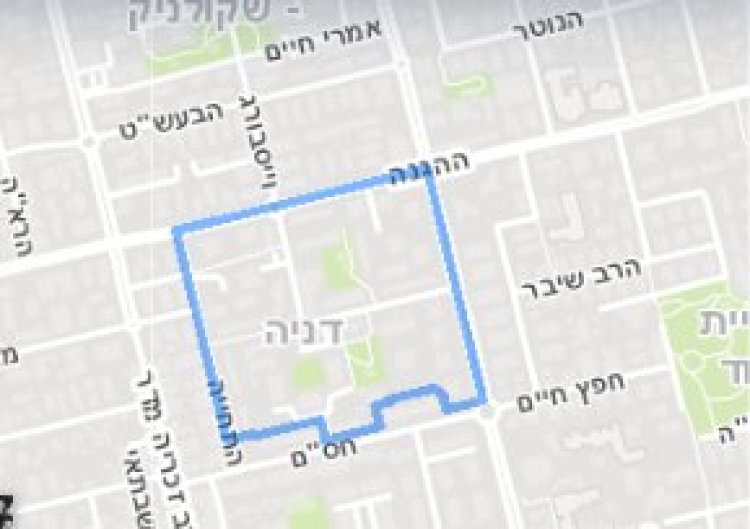 גבולות התוכנית ברחובות