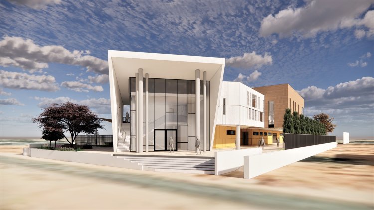 בית כנסת באופקים, עבור עיריית אופקים בביצוע החברה הכלכלית אופקים חדשים, תכנון והדמיה: דניאל גולדברג