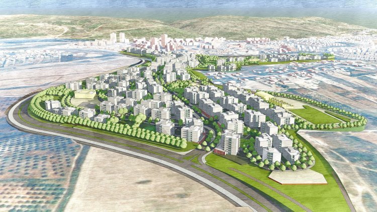הדמיה של התוכנית ביוקנעם (ארי כהן ומיכאל וינד אדריכלות ובינוי ערים)