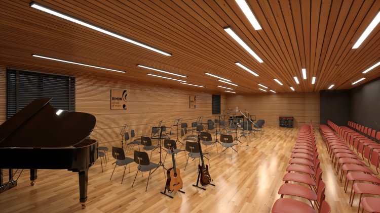 הדמיה של בית ספר רימון למוסיקה בשדרות (זרתא) 