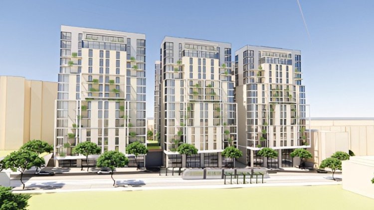 מתחם קרל נטר בשכונת מעלות דפנה. הדמיה: פרוס אדריכלים