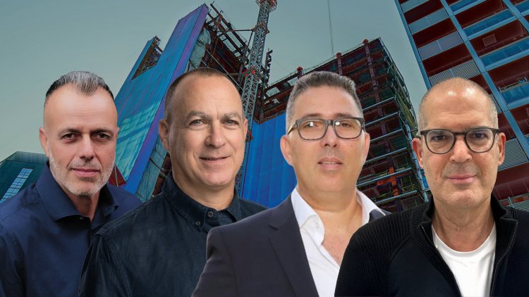 מימין: דידי אשנר, דני וקנין, ערן פרי, נתי גלבוע (תדיראן, יח"צ, ראובן חיון) 