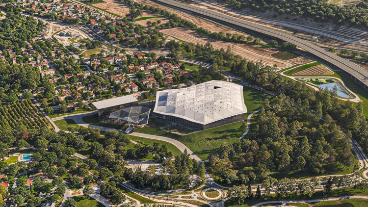 הדמיית מטה אנבידיה במבט מהאוויר (באדיבות אנבידיה)