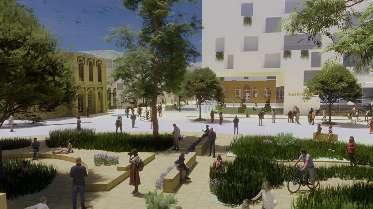 הדמיה של התוכנית בעיר העתיקה בבאר שבע (באדיבות אירית צרף אדריכלות ובינוי ערים)