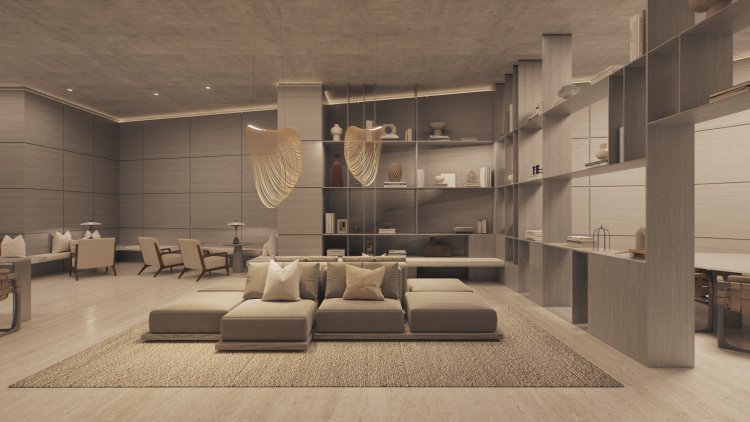 הדמיה של הלאונג' העסקי במתחם (3dvision)