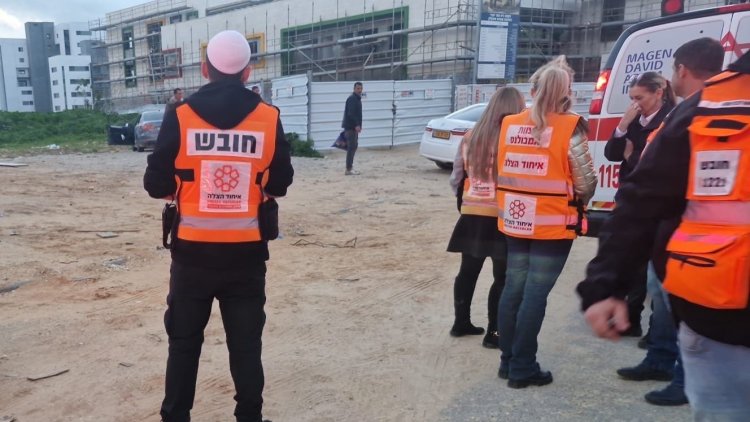 זירת התאונה באשקלון (איחוד הצלה) 