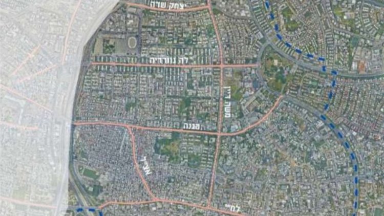 מפת רחובות מזרח העיר הכלולים במדיניות החדשה (מתוך מסמך המדיניות)