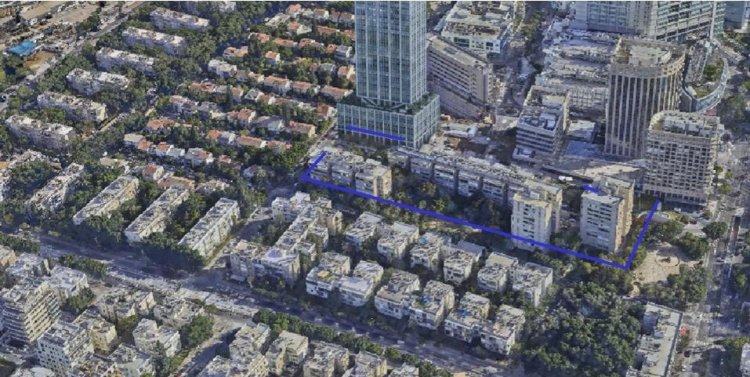 מבט אווירי על גבולות המתחם (באדיבות אדם שוסטר)