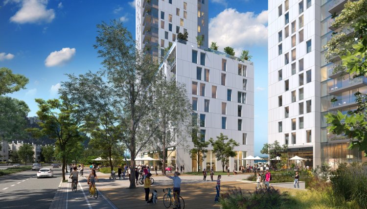 הדמיה של התוכנית בחיפה (משה צור אדריכלים)