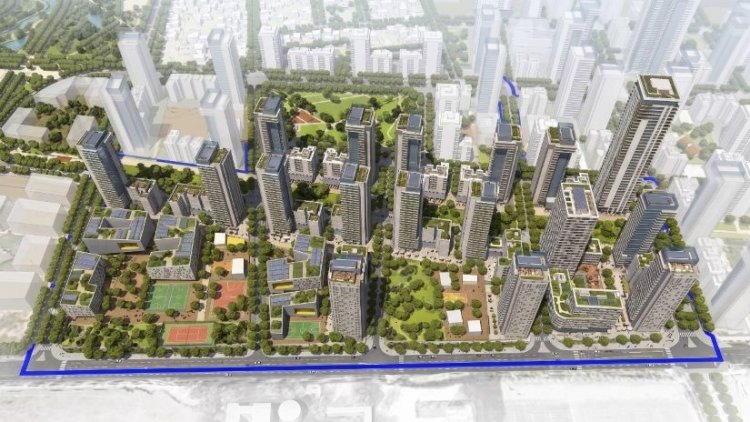 הדמיה של התוכנית באזור שדה התעופה הרצליה (פרחי צפריר אדריכלים בע"מ)