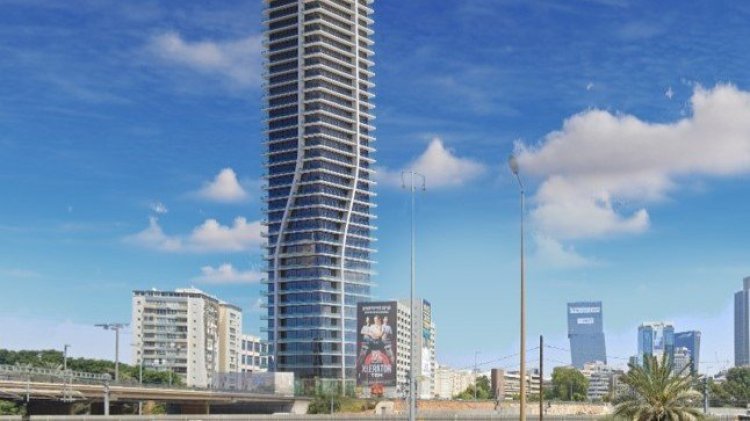 הדמיה של המגדל ברמת גן (כנף-פרנס אדריכלים)