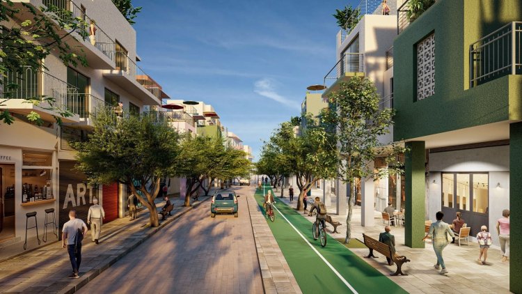 רובע הר שגיא, מצפה רמון. תכנון: עירית סולסי ודרור גרשון אדריכלים בהשתתפות אדריכלית ענת פאדל, הדמיה: עירית סולסי ודרור גרשון אדריכלים