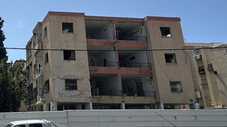 הבניין שנפגע מטיל איראני ברחוב הגליל בחיפה (באדיבות חברת רה ניו)