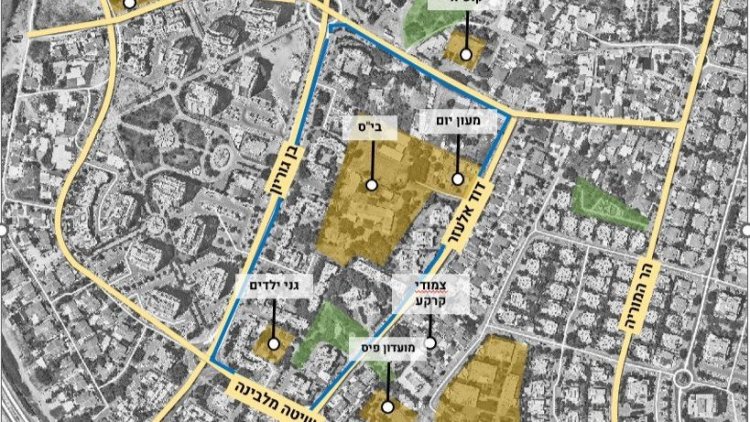 גבולות תוכנית ההתחדשות של אדם שוסטר ברחובות (באדיבות החברה)