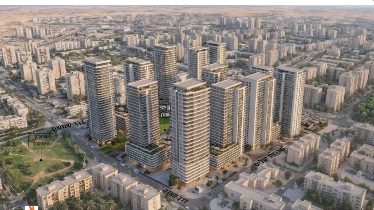 הדמיית הפרויקט בבאר שבע (מילוסלבסקי אדריכלים)