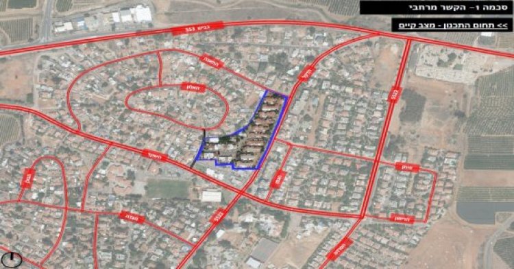 גבולות התוכנית ביחס ליישוב (מתוך הכרעת ועדת הערר)