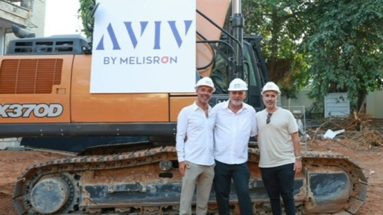 מימין: צחי דידי, מנכ"ל אביב מליסרון, מושיק גולדשטיין, משנה לראש עיריית גבעתיים, גילי שקד, בעלים ומנכ"ל חברת סער שקד. (אוראל כהן)