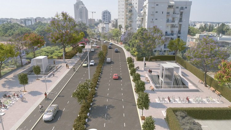 הדמיית תחנת מכון ויצמן רחובות (נת"ע) 
