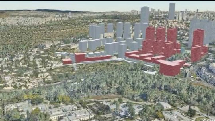 הדמיה של התוכנית (מתוך מצגת שהוצגה בוועדה המחוזית ב-2022)
