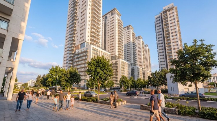 הדמייית הפרויקט ויצמן זב'וטינסקי טירת כרמל (ענבי לשניאק קלוס אדריכלים)