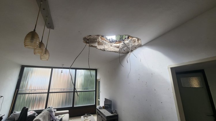 המבנה שנפגע מטיל בשאגת הארי (באדיבות חברת בוני בניין) 